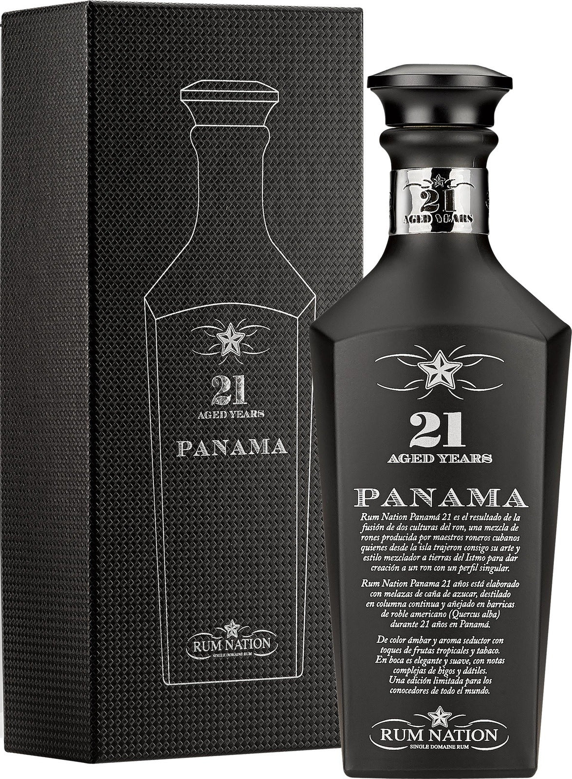 Rum Nation Panama 21 YO Decanter Black, 700ml