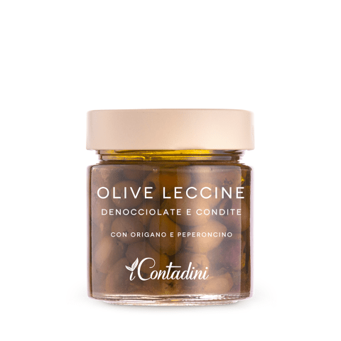 I CONTADINI:Olive Leccine Denocciolate Condite - 230 g