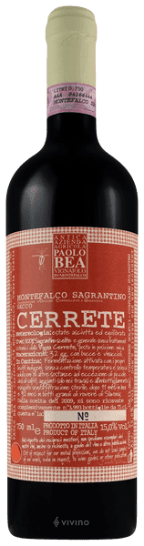 CERRETE Montefalco Sagrantino Secco, 2012, 0.75l