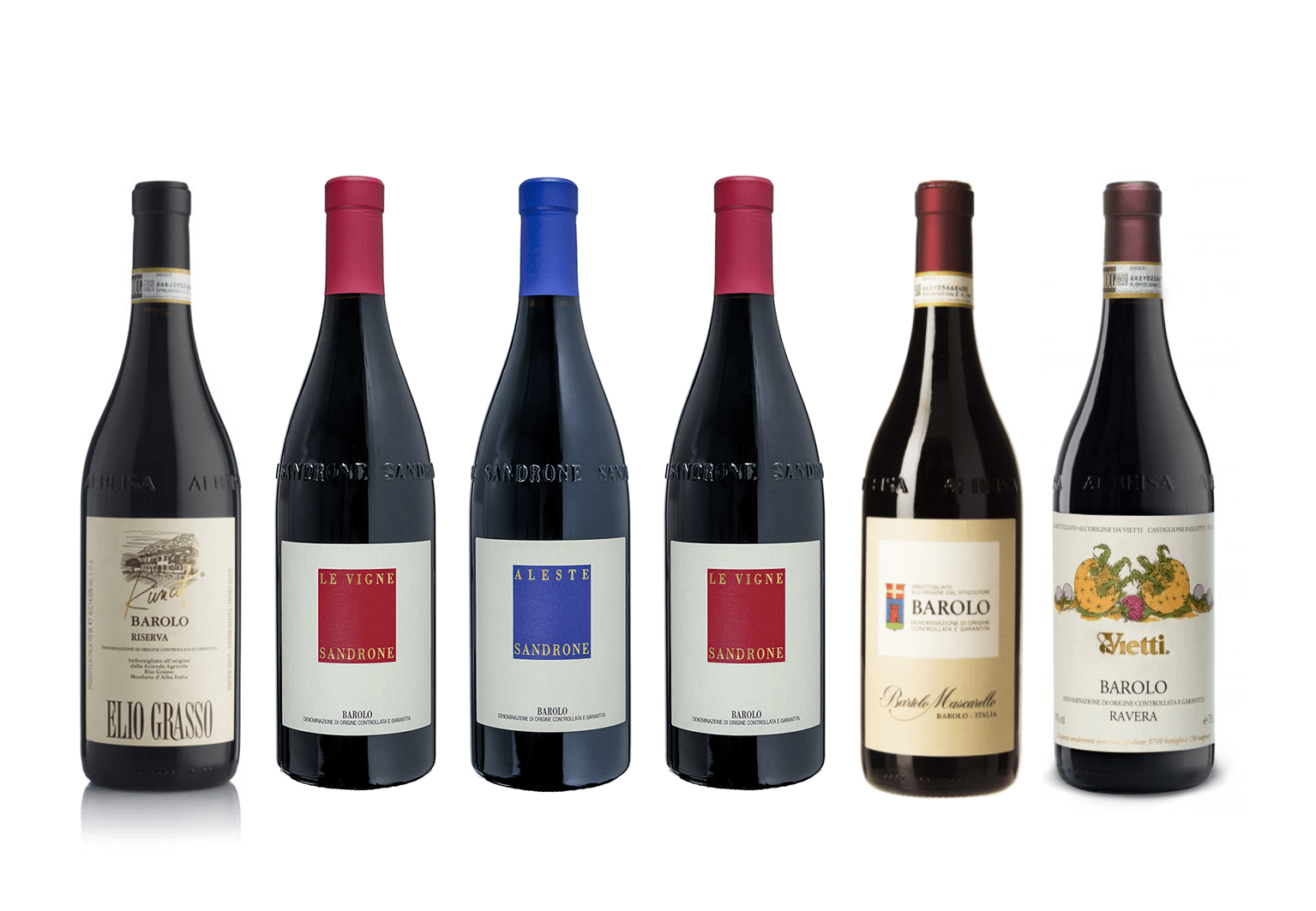 Barolo Paket: Ravera, LeVigne, Cascina Francia, Rüncot, Aleste