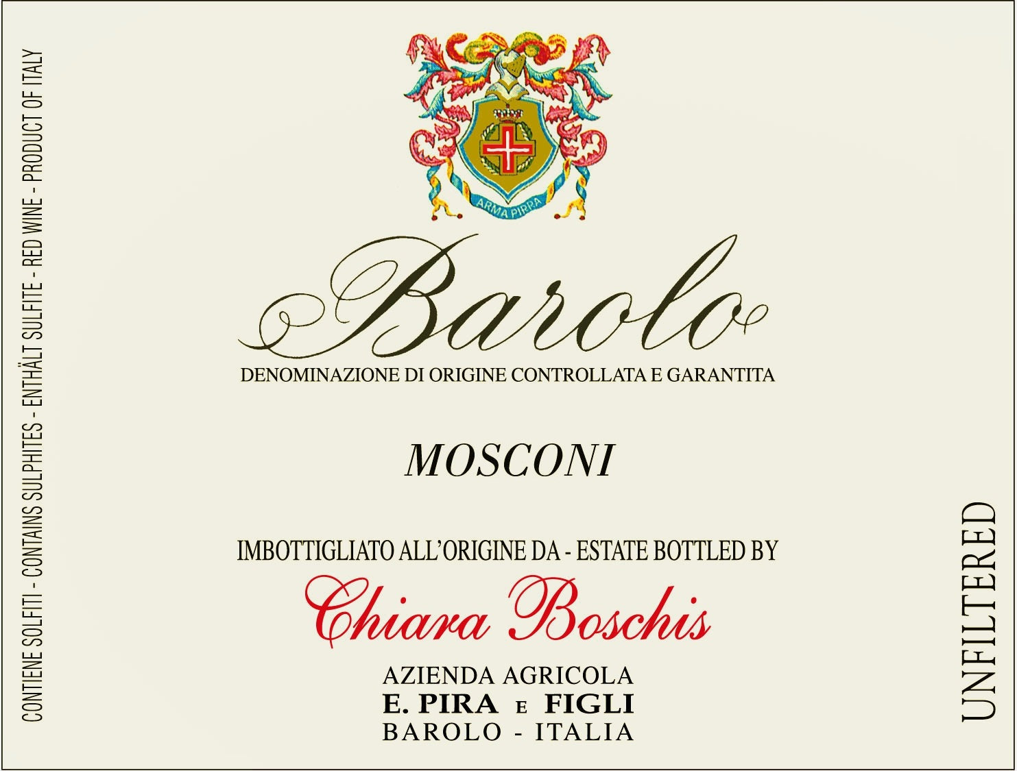 Barolo MOSCONI, 2017, 0,75l