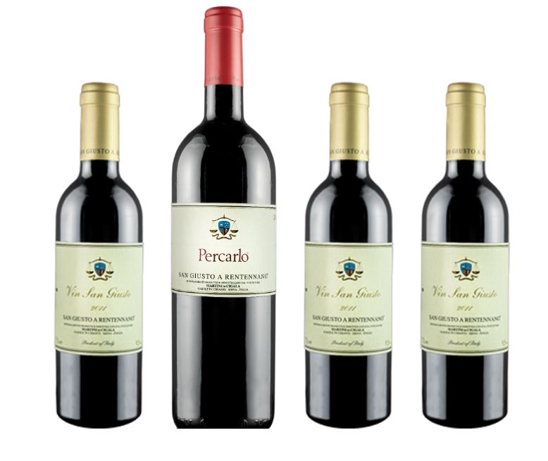 Fattoria San Giusto a Rentennano : Percarlo 2018 Magnum + 3 X Vin San Giusto 2009